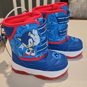 Sonic Light Up Toddler Boots Size 8